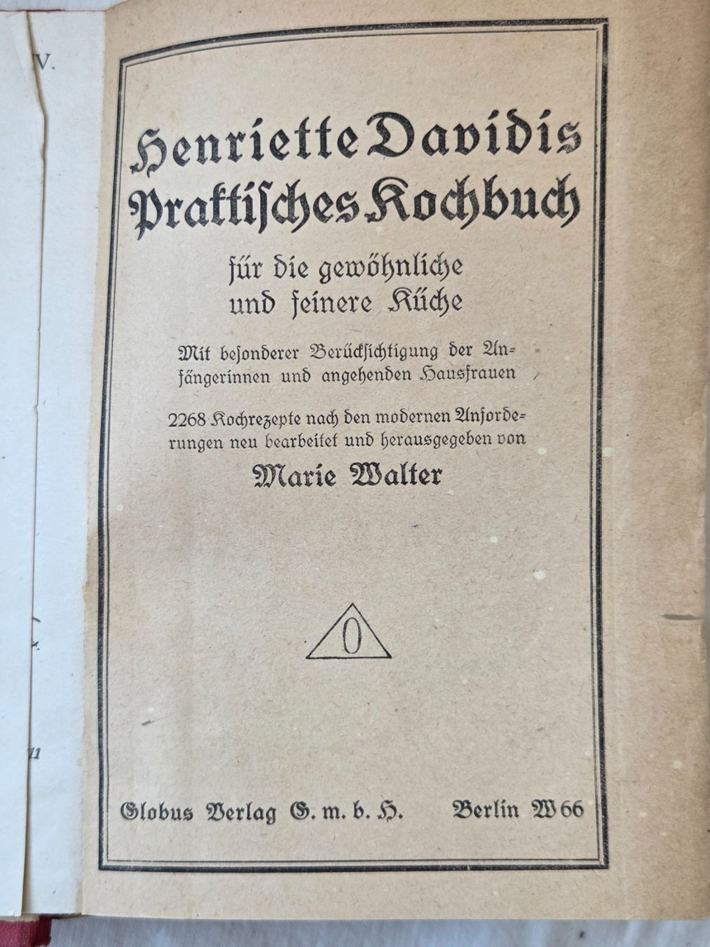 Bücher: Antikes Kochbuch  Davidis Kochbuch ca 1920 – Gebraucht aus Bettingen von Wedgetail-Eagle2 1