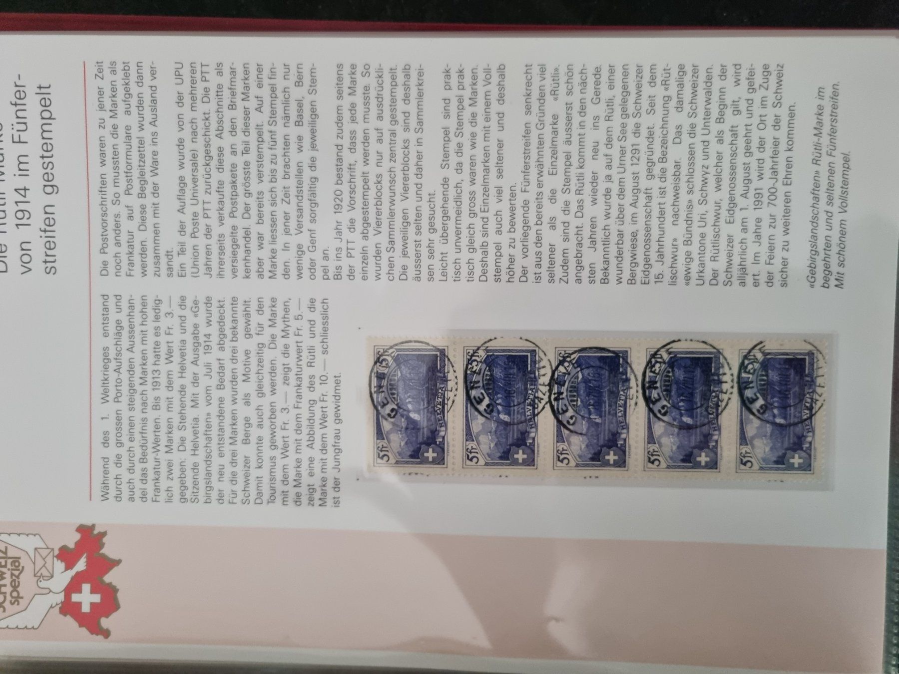 Tutti i francobolli: 2 Luxusalben "Schweiz Spezial" + CH Bahnpost Stempel – Usato da Gümligen venduto da Geniusbuy 8