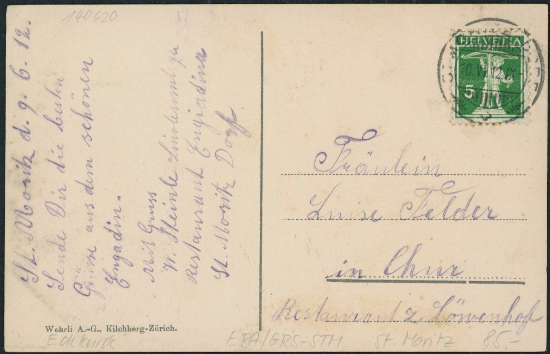 Cartoline postali: GRS St. Moritz - Bernina Bahn BB - Rhätische Bahn RhB – Usato da Schindellegi venduto da Jonathan77 1