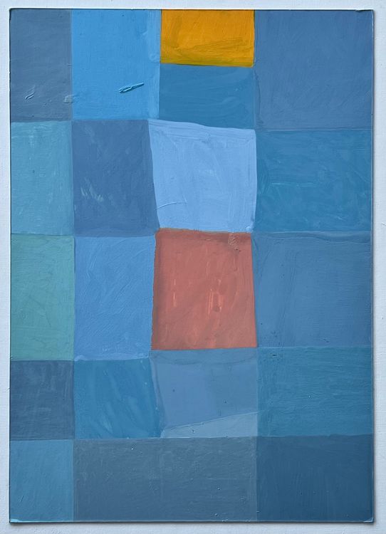 Peter Vögeli Gemälde Mohn konkrete Kunst 1989 signiert (Gebraucht) in ...