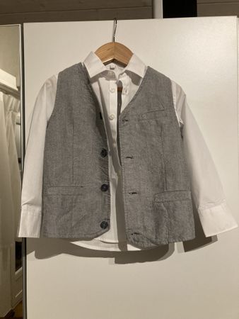 Weisses Hemd mit Gilet Gr. 98