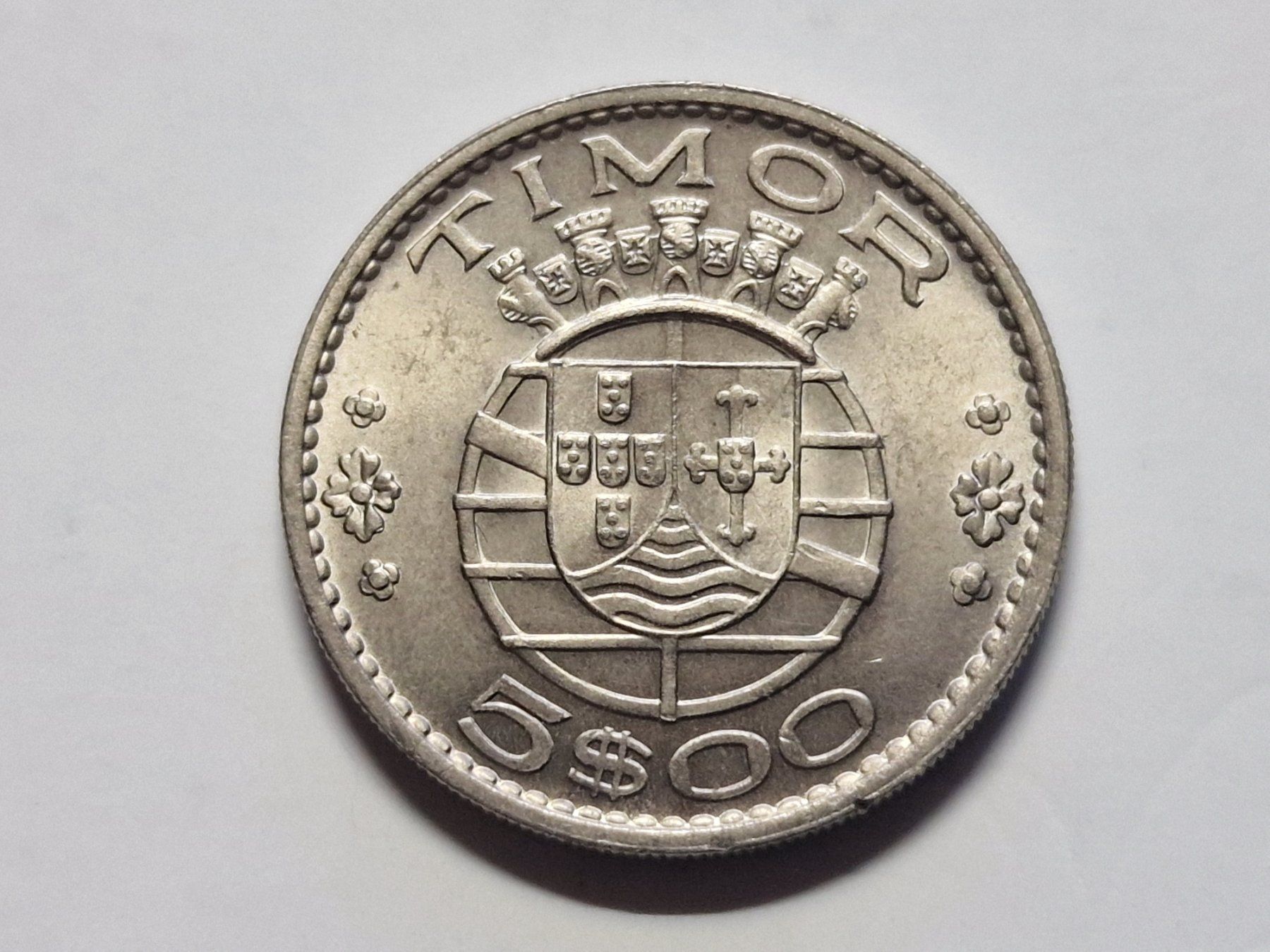 Alle Münzen: Timor 5- Escudos 1970. – Gebraucht aus Zürich von Moreira01