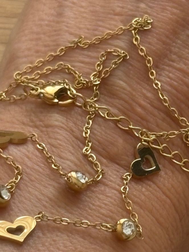 Catenine: Luxus Elegante Edelsthal Kette Farbe : Gold – Nuovo (secondo la descrizione) da Biel-Bienne venduto da Roserosse13 6