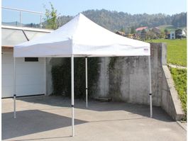HEBU-Tent Faltzelt ROYAL 3x3m - weiss, mit PVC Dach