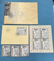 CH Stickereimarken Lot mit postfrischen 4-er Block u.v.m.