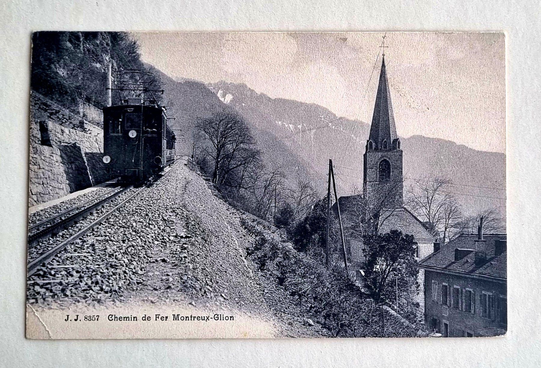 Ansichtskarten: Chemin de Fer Montreux-Glion – Gebraucht aus Rothrist von RROENK
