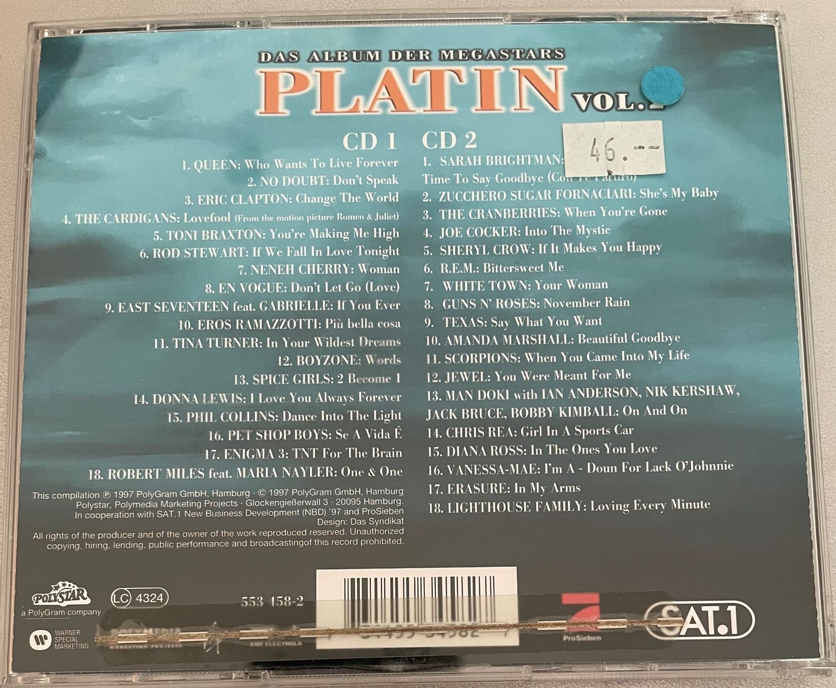 CD: CD Das Album der Megastars -PLATIN- Vol.2 – Usato da Küsnacht ZH venduto da Haus65 1