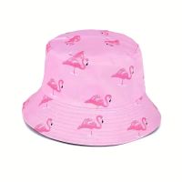 Sommerlicher Fischerhut Bucket Hat Flamingo Muster, neu