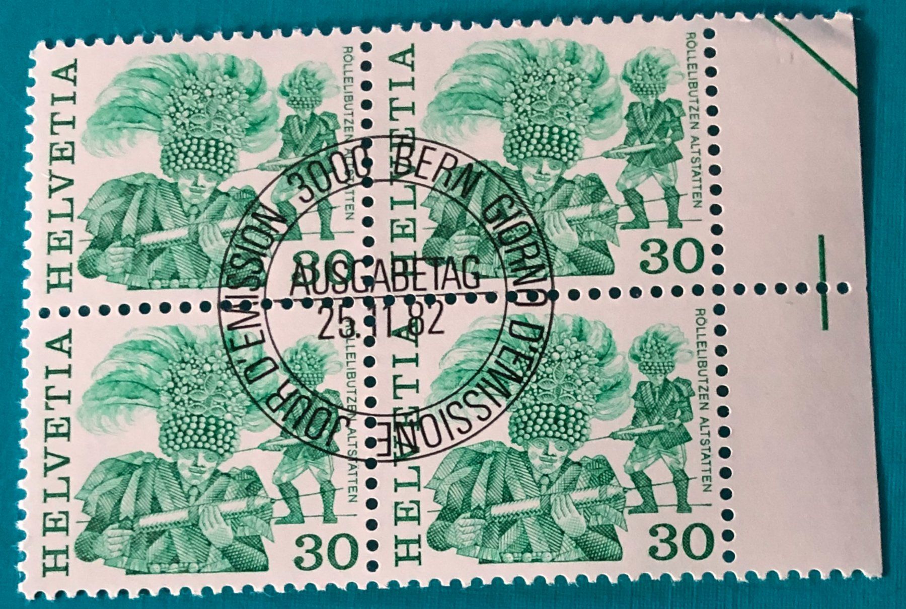 Tutti i francobolli: 4 er Block Nr.677 mit VollStempel Bern – Usato da Aarau venduto da Billa007