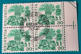 4 er Block Nr.677 mit VollStempel Bern