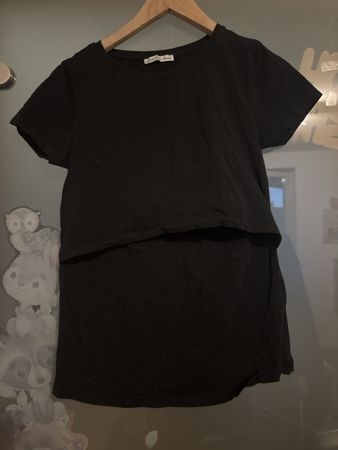 Schwarz Still T-Shirt Anna Field Grösse M guter Zustand