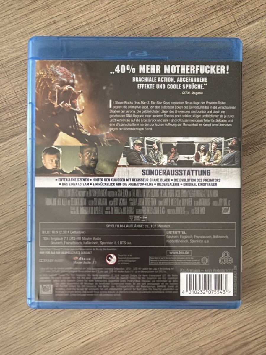 Tutti i DVDs: Predator Upgrade (2018) BluRay – Usato da Hagendorn venduto da masterchieff 1