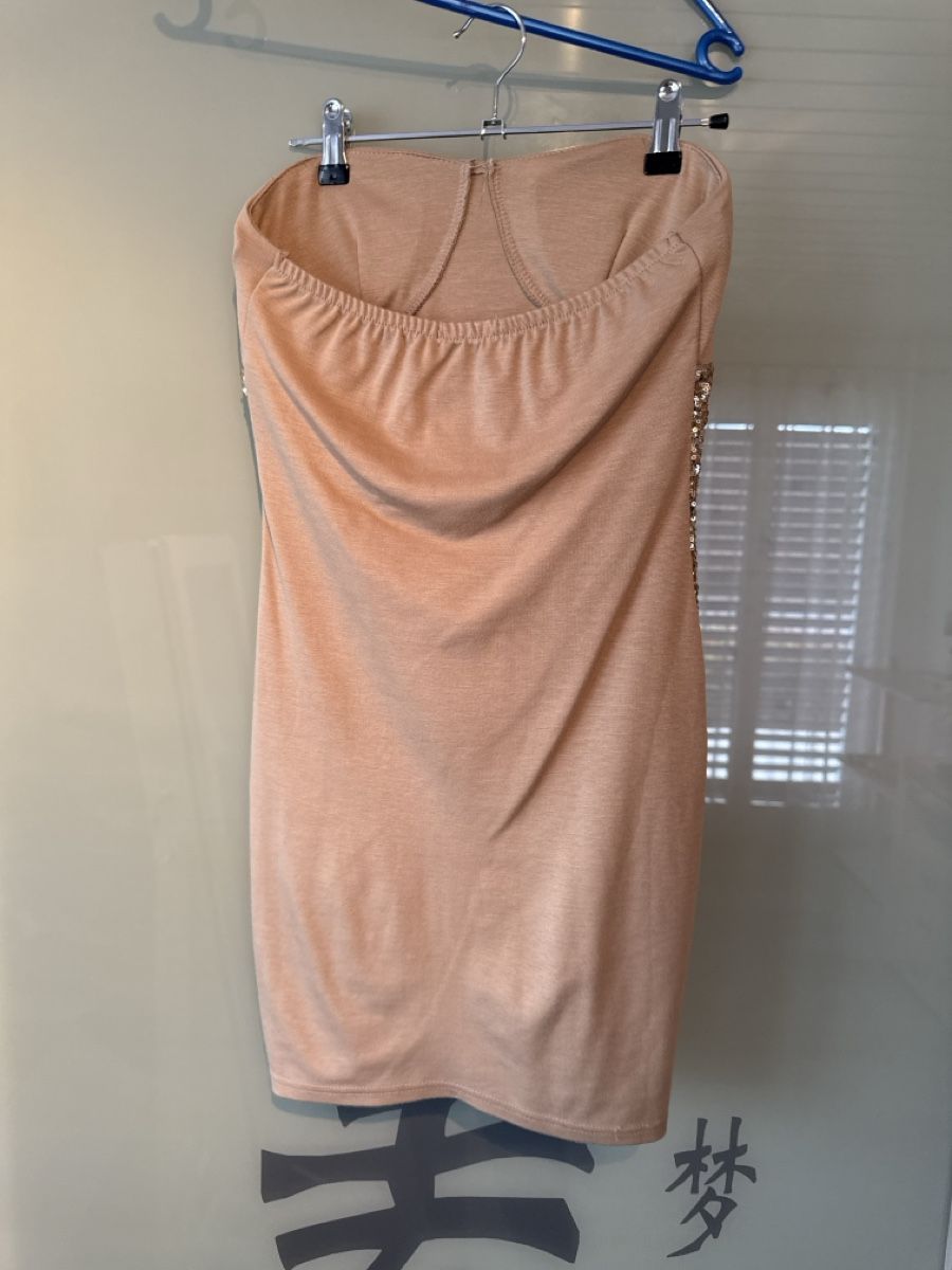 Vestiti: Bustier Kleid Beige mit Pailletten, Gr. S – Usato da Spreitenbach venduto da nuvola90 2