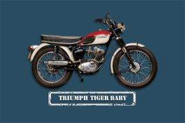 Blechschild-TRIUMPH TIGER BABY