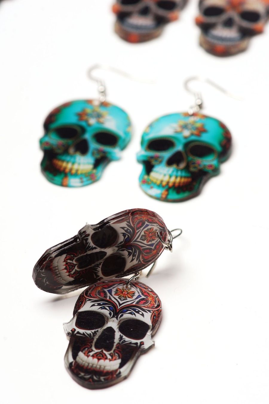 Orecchini pendenti & Orecchini a lobo: Totenkopf Design Ohrringe – Nuovo e nell'imballaggio originale da Buochs venduto da chicco64 6