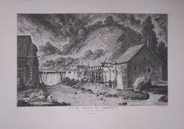 Noiraigue Moulin Originalkupferstich 1780