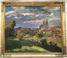 F. Sembdner (1910-1977) - Ölgemälde - Prag, Hradschin