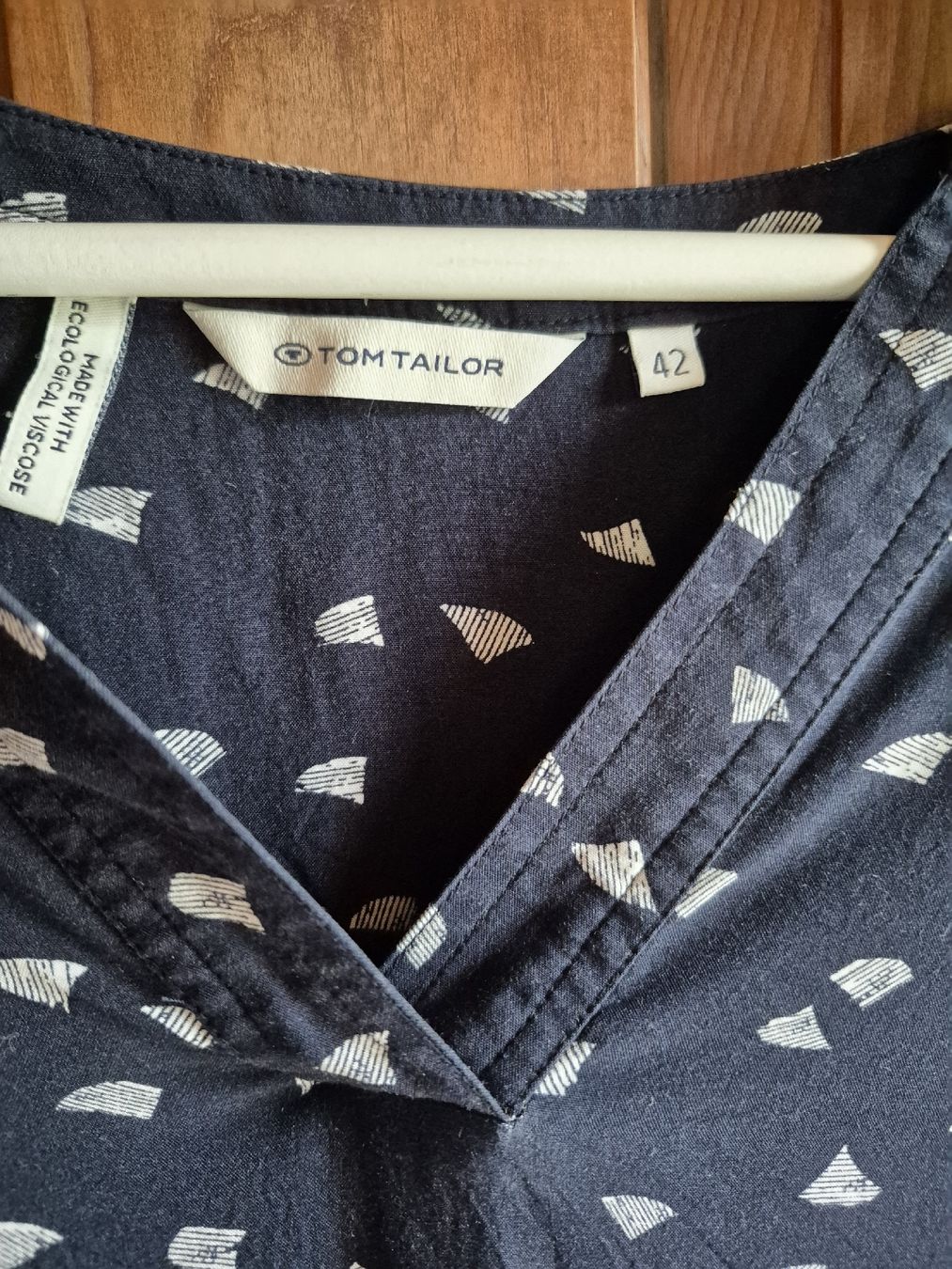 Tom Tailor Camicette: Damen Bluse Tom Tailor blau gemustert Grösse 42 – Usato da Walenstadt venduto da Ani23 1