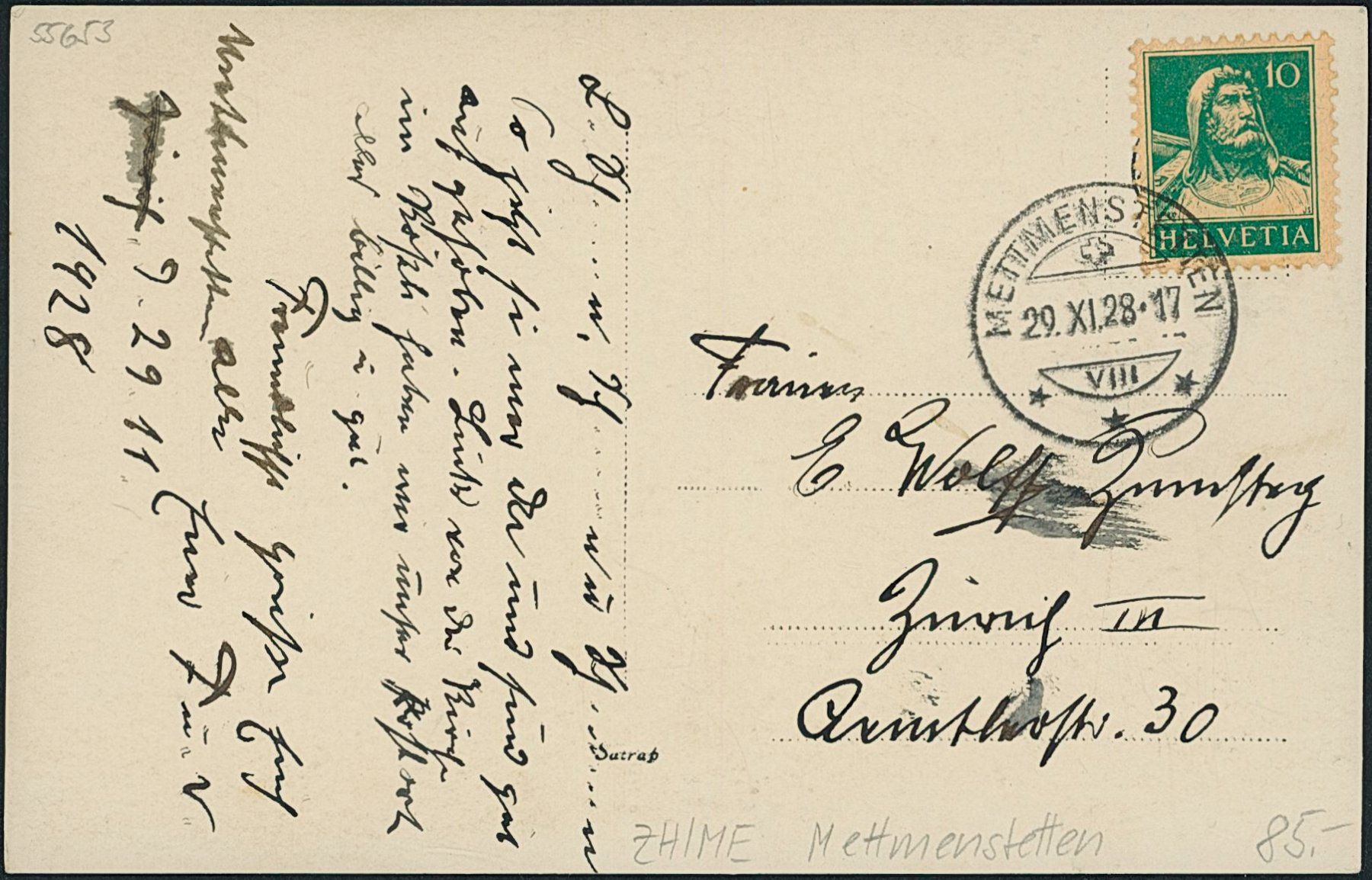 Cartes postales: ZH Mettmenstetten – D'occasion à Schindellegi par leecollect 1