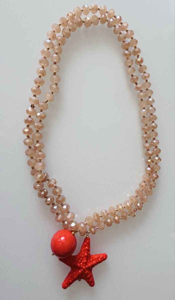 Catenine: Halskette Seestern & Kugel orange NEU  => Ab 15.- – Nuovo e nell'imballaggio originale da Basel venduto da Seele7 4