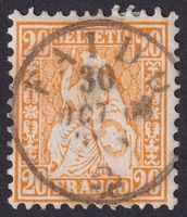 Nr.32, FAIDO TI Vollstempel auf Sitzende Helvetia