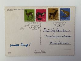 PJ 1967 Ersttag Hünibach gestempelt auf Postkarte.