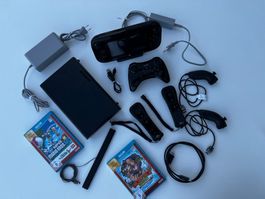 Nintendo Wii U Set mit Konsole, Controllern und zwei Spielen