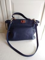 Blaue Ledertasche 