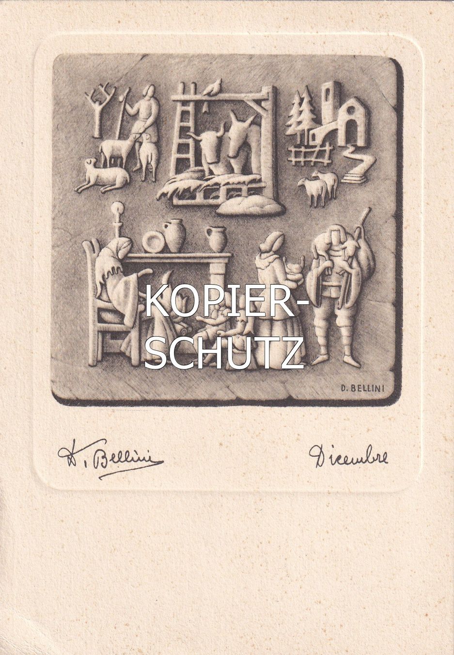 Cartoline postali: Dezember (Kunstpostkarte) /mp – Usato da Hombrechtikon venduto da Rudolf07