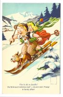 Minouvis No 95 - Wintersport - Skifahren mit Familie + Hund
