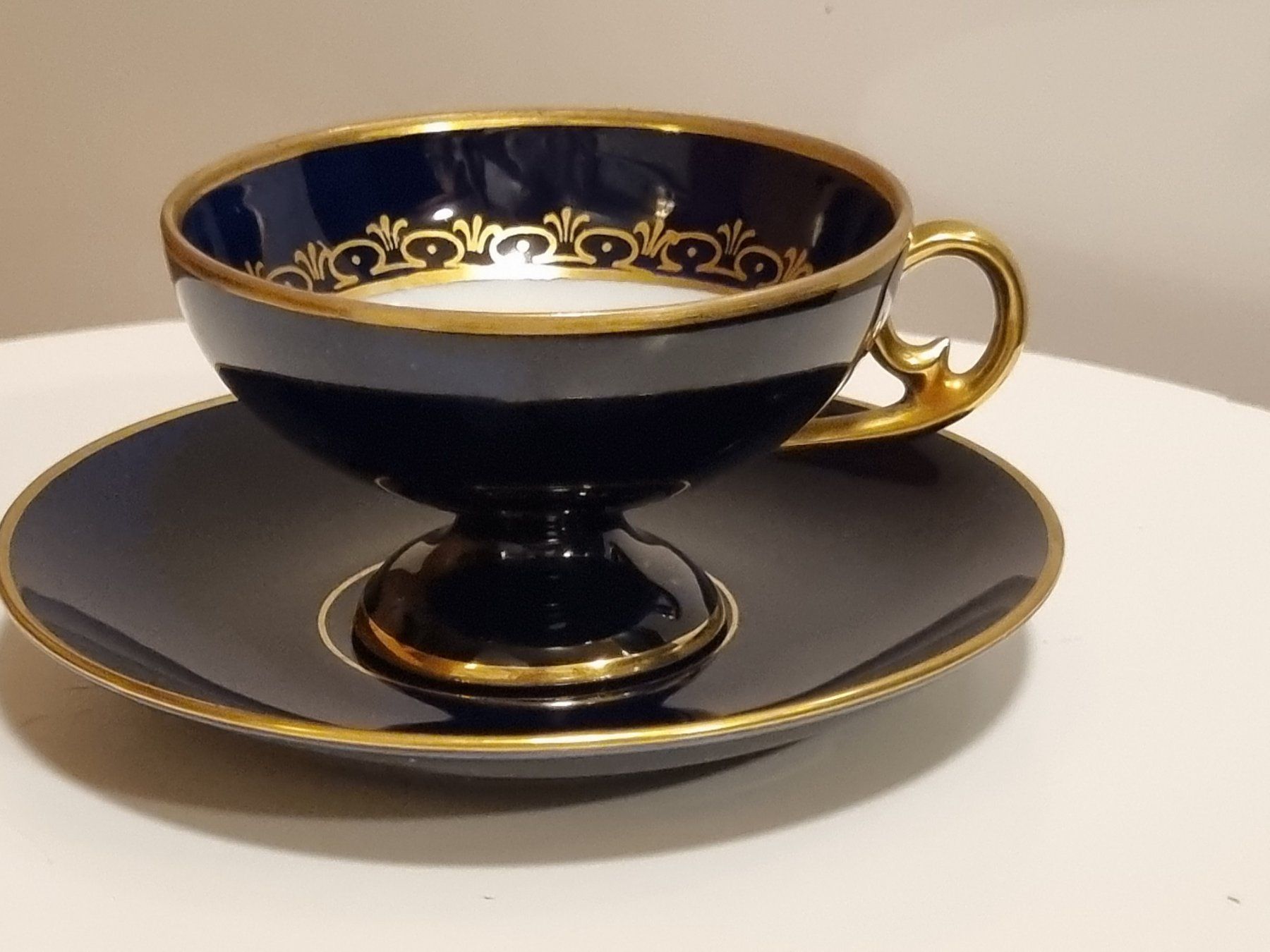 Tazze: Ilmenau Echt Kobalt Teetasse mit Goldrand – Usato da Scharnachtal venduto da devin03 1