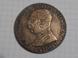 Medal 1914 WWI, declaration of war to Serbia, 36mm