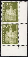 1960 90 Rp. Munot - gr.Druckzufälligkeit "Schneegestöber" **