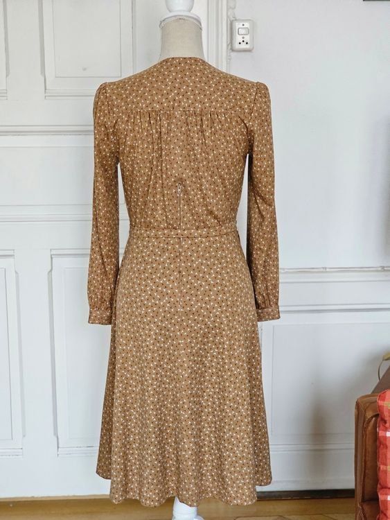 Vestiti: Vintage Kleid, Braun, Muster, Gr. 38/M – Usato da Ried-Brig venduto da Zzyzx 3