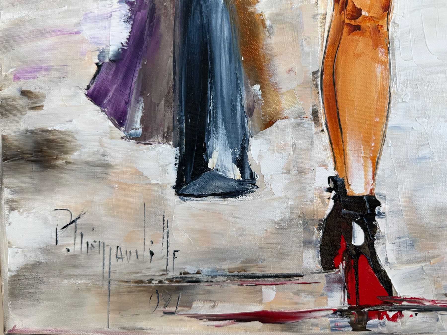 Dipinti: Saite Parisienne - Orginalbild - 70 x 50 cm – Usato da Wollerau venduto da stormhunter 2