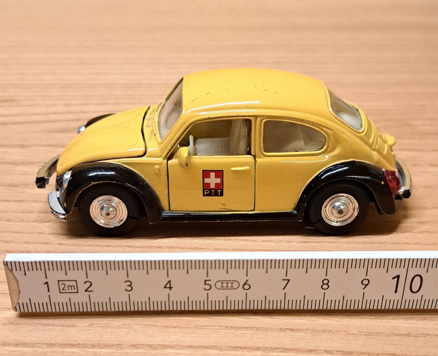 Volkswagen Modellini d'auto: Welly  VW Käfer Beetle Nr. 9049 / PTT Postauto – Usato da Dietlikon venduto da kosta.katoglou