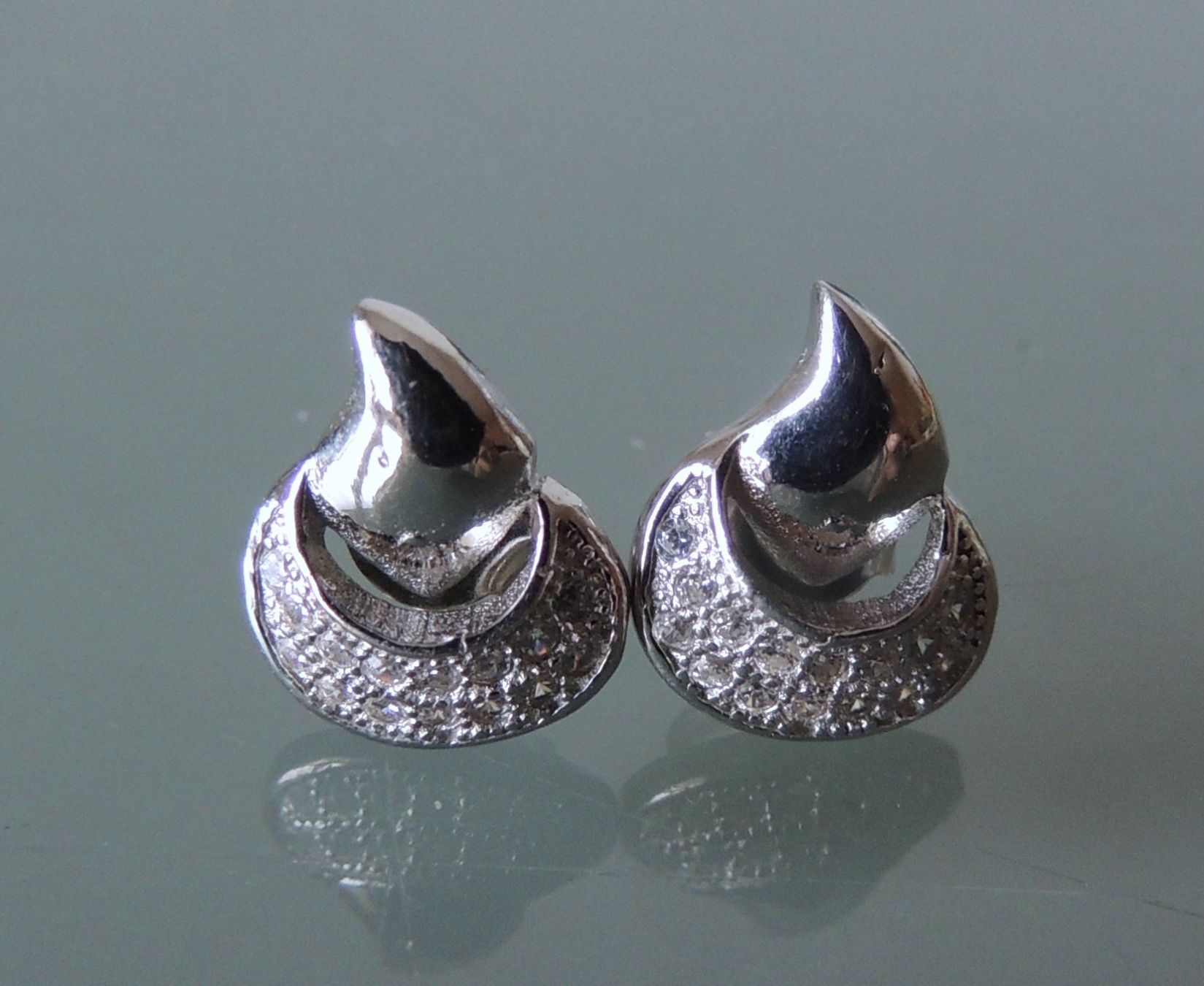 Orecchini pendenti & Orecchini a lobo: Silber 925 Ohrstecker mit Zirkonias – Nuovo (secondo la descrizione) da Waldenburg venduto da schaller707