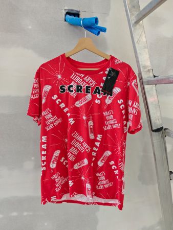 Scream T-Shirt, Gr. M, rot, neu, Double Sided Print