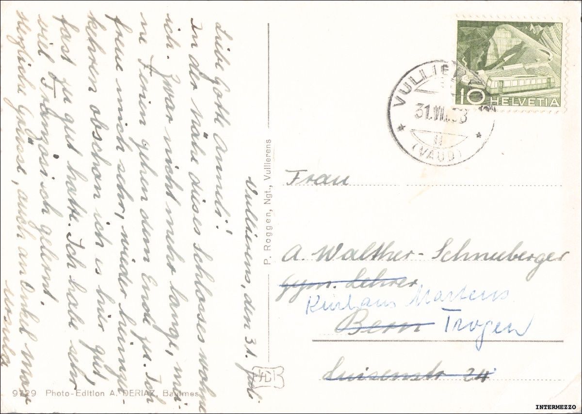 Cartes postales: Vullierens VD // 1953 – D'occasion à Basel par intermezzo12 1