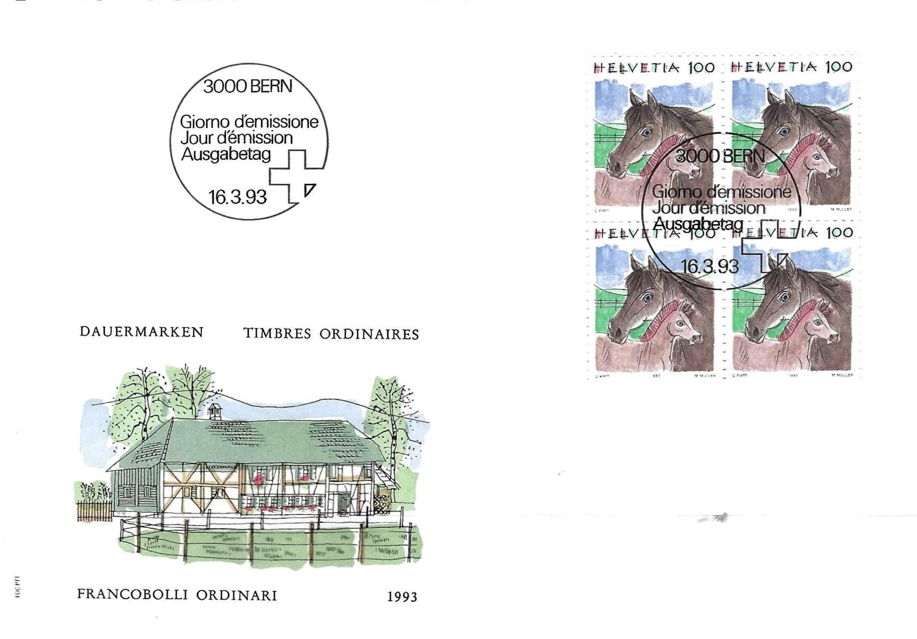 Tutti i francobolli: FDC  Viererblock 1993 – Usato da Koblenz venduto da Himmelsreiter