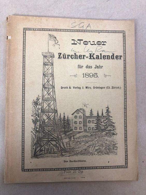 Neuer Zürcher-Kalender 1895  Kaufen auf Ricardo