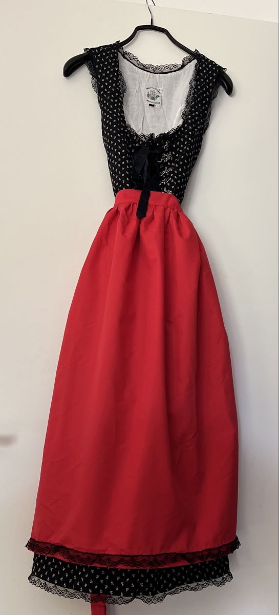 Vestiti: Elegantes Dirndl, Grösse 36, rot, schwarz, weiss – Usato da Zürich venduto da MariaSusanne