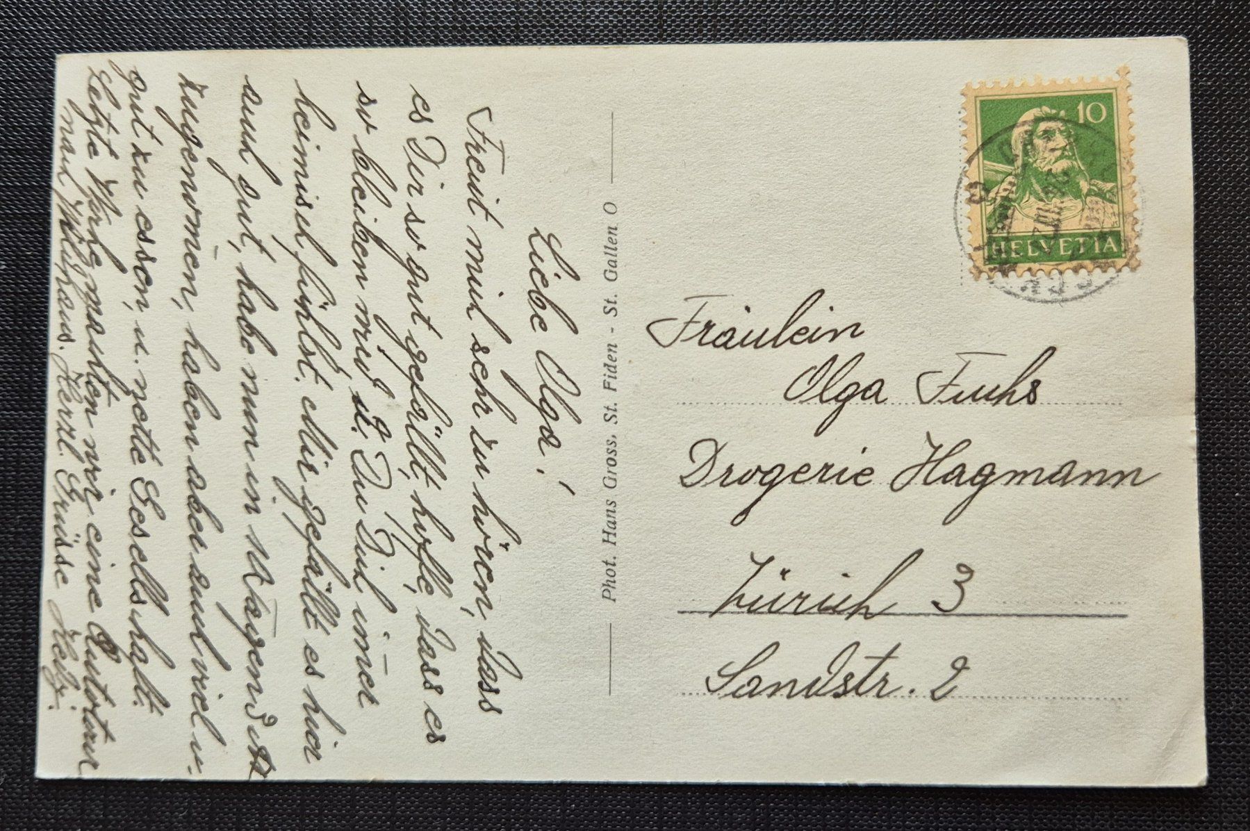 Cartoline postali: Oberhelfenschwil, Toggenburg – Usato da Zürich venduto da brinkosos 1