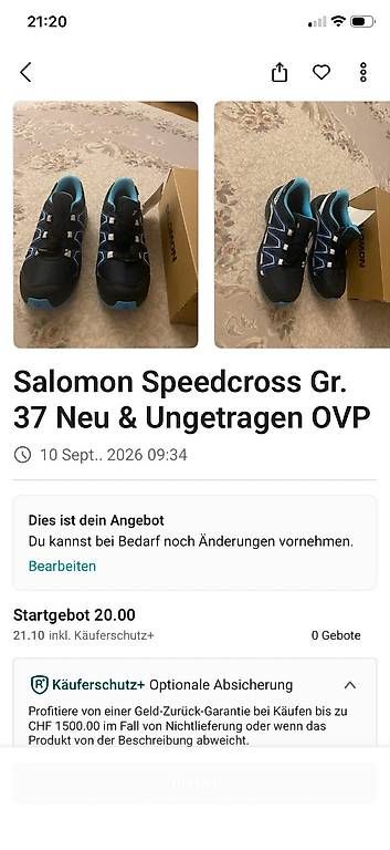 Scarpe da donna: Salomon Schuhe Gr 37 – Nuovo e nell'imballaggio originale da Luzern venduto da rko_r8jd