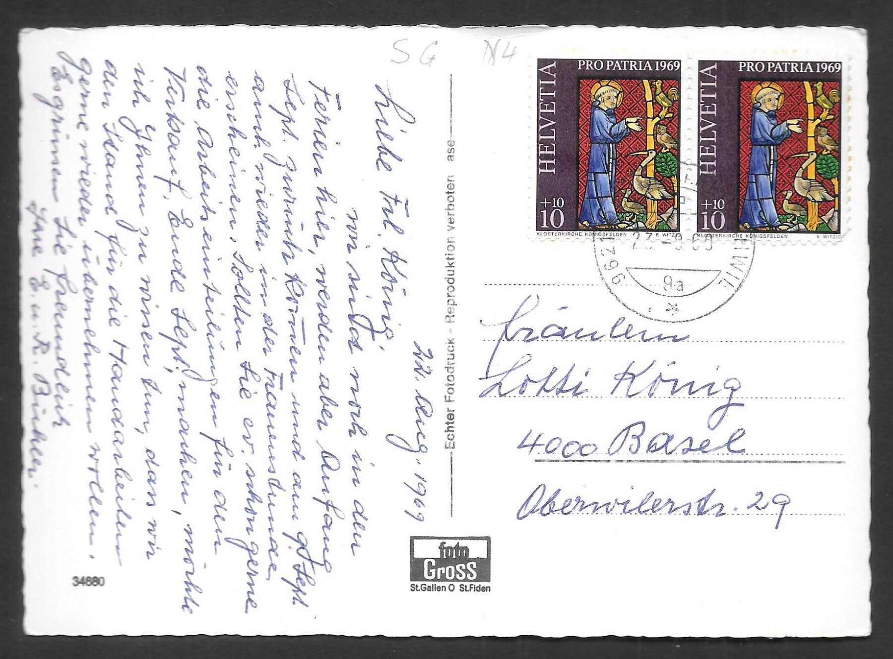 Cartoline postali: Oberhelfenschwil Gesamtansicht – Usato da Olten venduto da clotaldi 1