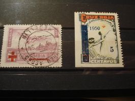2 Rotkreuzmarken Kolumbien