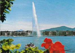 Genève Le jet d'eau et le Mt.Blanc GE