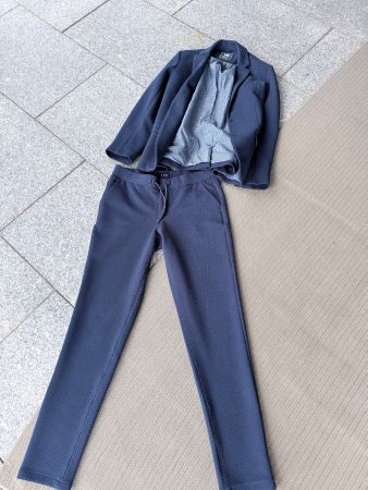 Anzug Hose mit Jacket blau Gr 158/164