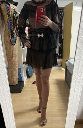 Schickes  Minikleid mit Spitze S -👗✨55.90 chf