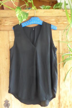 schwarze Long Bluse Gr L Chicoree